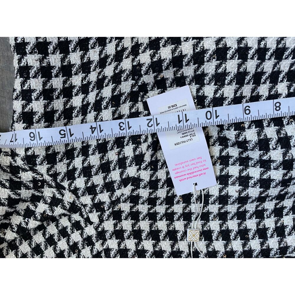 NWT Lilly Pulitzer Doriane Boucle Shift Sequin Houndstooth dress Sz 4 - Picture 6 of 6